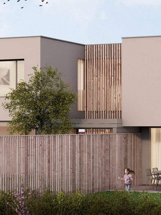 Construction de 3 villas jumelles à Chêne-Bougeries