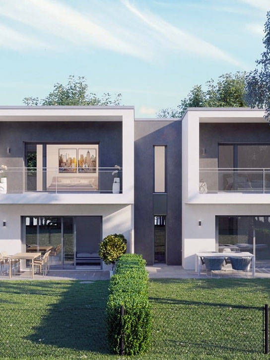 Construction de 4 villas contiguës