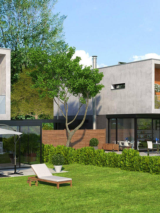 Construction de 3 villas individuelles THPE avec véranda à Plan-les-Ouates