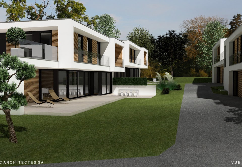 Construction de 4 luxueuses villas à l’architecture contemporaine, à Collonges-Bellerive