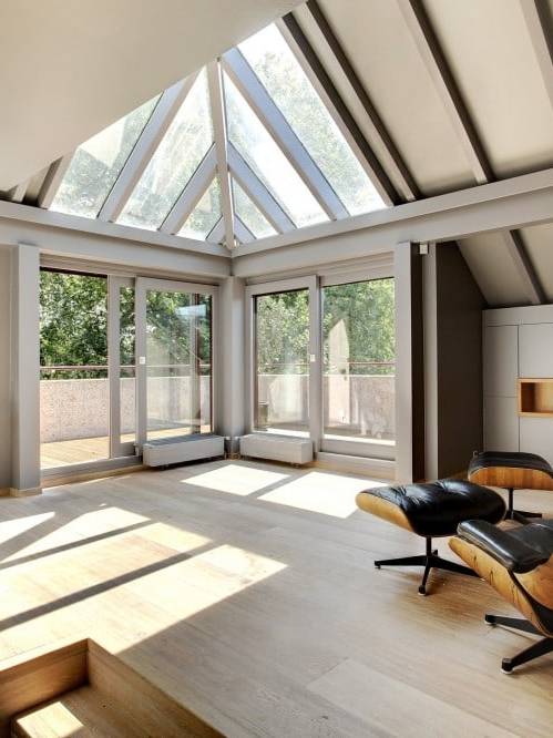 Vue intérieur d'un appartement à Genève transformée
