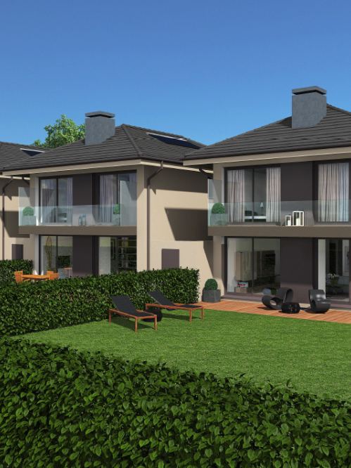 Construction de quatre villas contiguës à Vessy