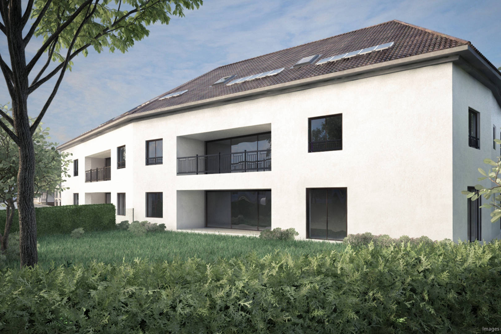 Construction d’un immeuble comprenant 8 appartements à Meinier.